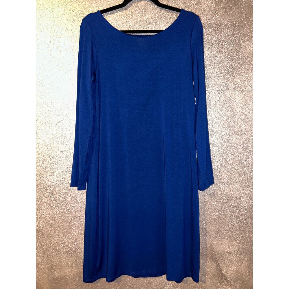 Eileen Fisher Scandi Old Money Downtown Artsy Professional Back V Strap Dress